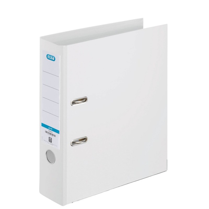 Classeur LEVER ELBA A4 - Dos 80 Mm - Noir Nuageux - Protection Bords Et Serre-flan Inclus
