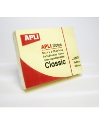 STICK NOTE  APLI NOTES CLASSIC 75X50 REF10971 JAUNE