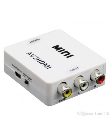 CONVERTISSEUR RCA TO HDMI MINI HD VIDEO 1080P EDS AV2HDMI