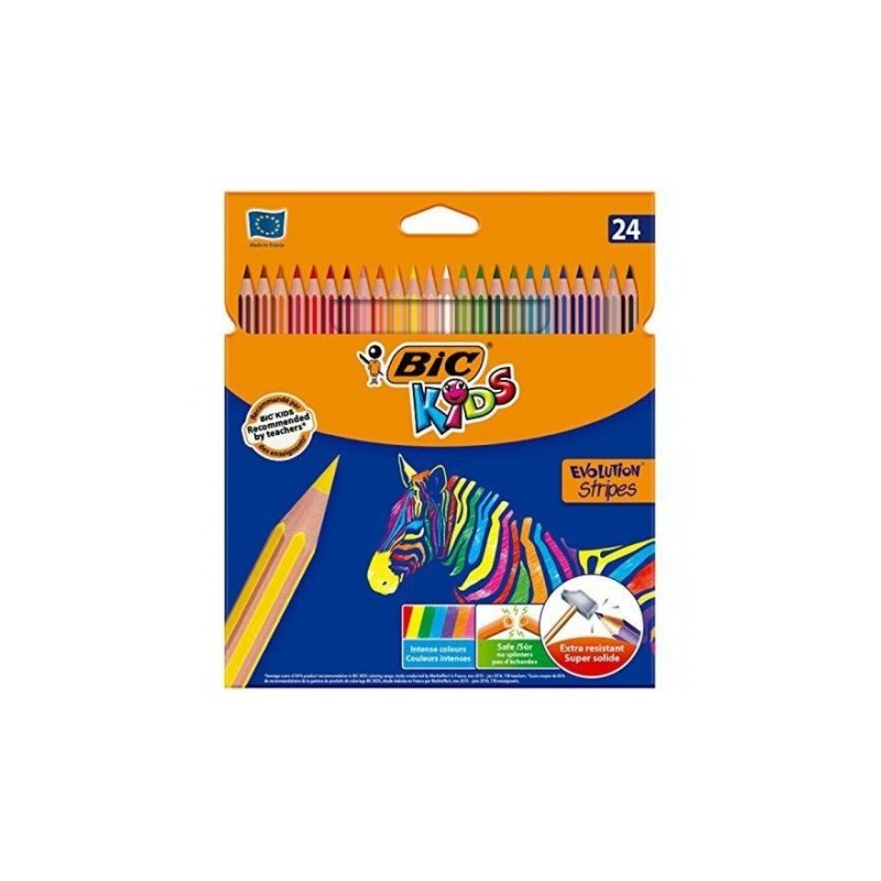 CRAYON COULEUR EVOLUTION STRIPES DE 24