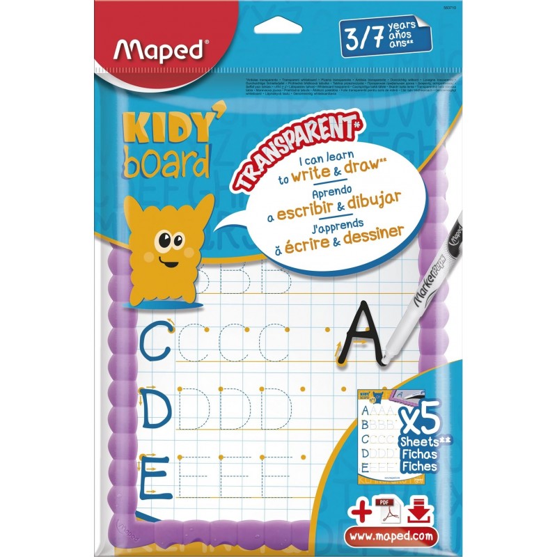 ARDOISE TRANSP KIDY BOARD MAPED ARDOISE TRANSP KIDY BOARD MAPED