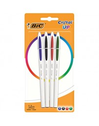 Pochette de 4 stylo bille Bic cristal up