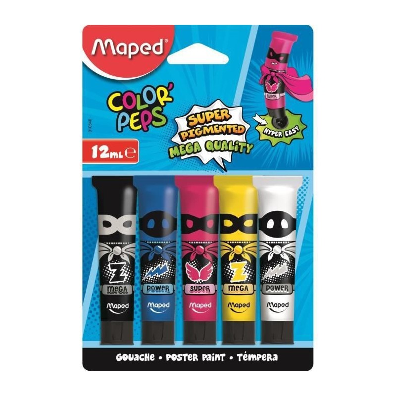 Gouache de 5 tubes 12ML MAPED