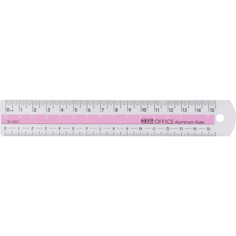 REGLE PLATE 15CM ALUM BJ-3001
