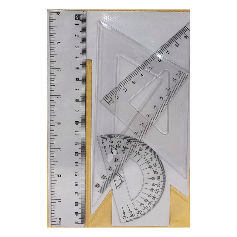 POCHETTE GEOM PM RULER SET 4PCS