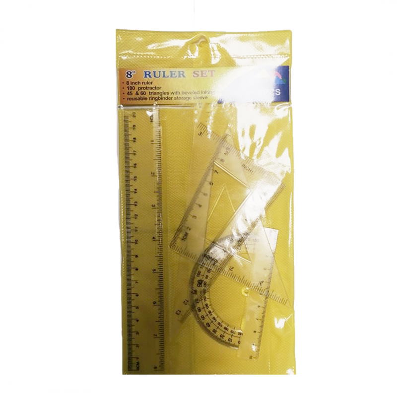 POCHETTE GEOM PM RULER SET 4PCS