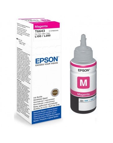 Bouteille d'encre Epson T6643 Magenta 70ml