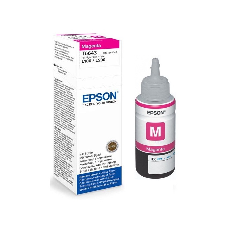 Bouteille d'encre Epson T6643 Magenta 70ml