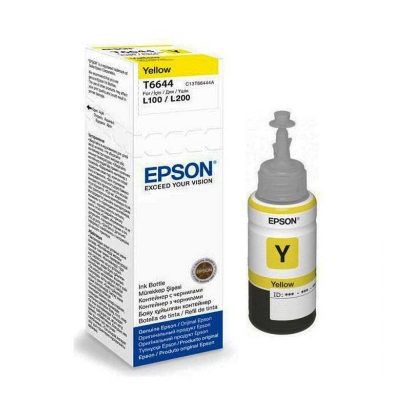 BOUTEILLE D'ENCRE ORIGINAL EPSON T6644 - JAUNE (C13T66444A)