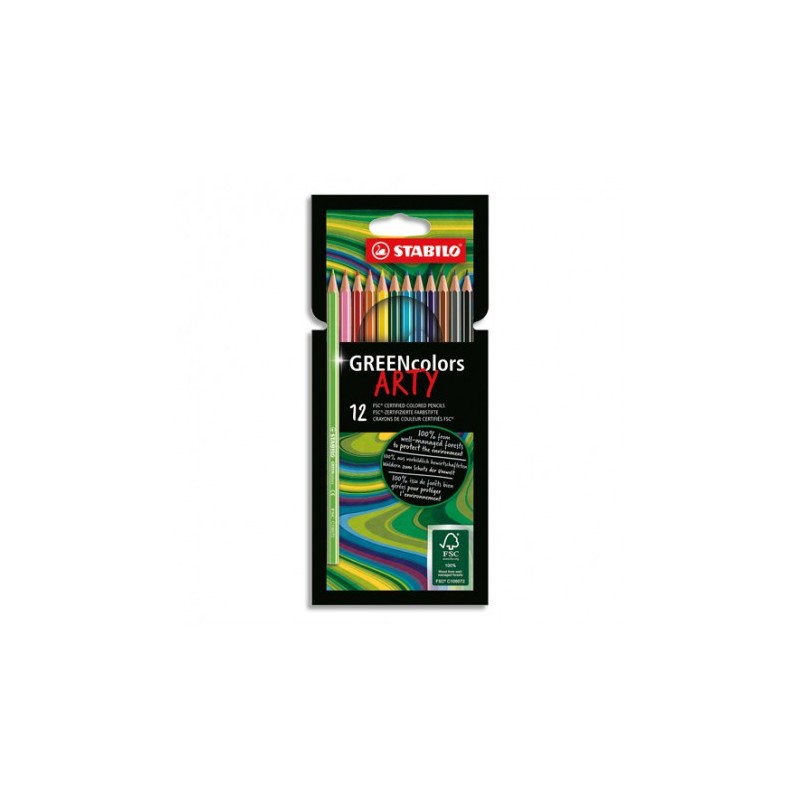 POCHETTE 12 CRAYON COULEUR 6019/12-1-20 GREENCOLORS STABILO