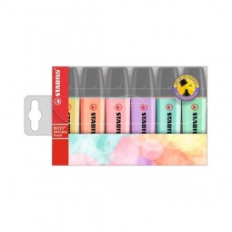 POCHETTE DE 6 FLUO PASTEL 70/6.2 STABILO