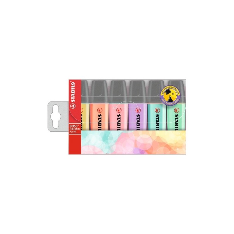 POCHETTE DE 6 FLUO PASTEL 70/6.2 STABILO