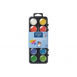 BOITE GOUACHE DE 12+PINCEAU A21005B