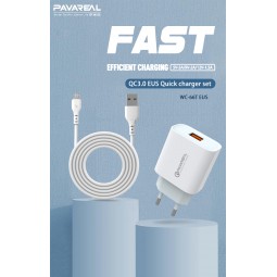 CHARGEUR +CABLE  WC-66  PAVAREAL QC3.0