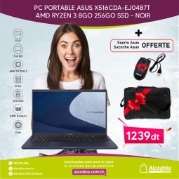 PC PORTABLE ASUS X516CDA-EJ0487T AMD RYZEN 3 8GO 256GO SSD - NOIR