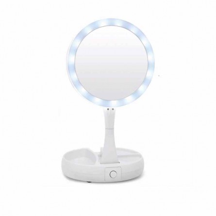 MY FOLDAWAY MIROIR DE MAQUILLAGE DES DAMES PLIANT LUXE MIROIR D'ÉCLAIRAGE  LED