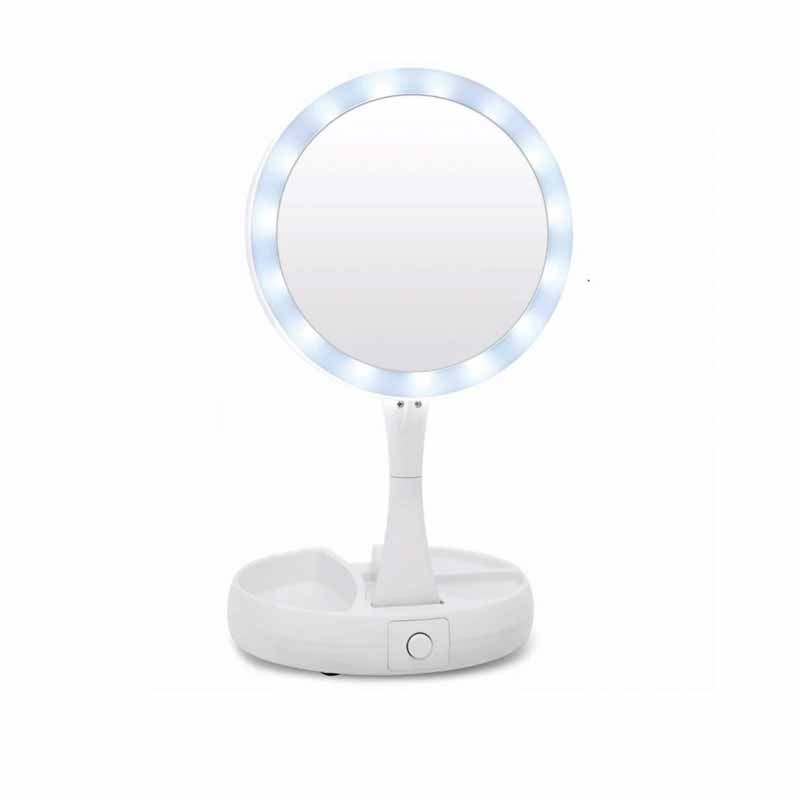 MY FOLDAWAY MIROIR DE MAQUILLAGE DES DAMES PLIANT LUXE MIROIR D'ÉCLAIRAGE LED