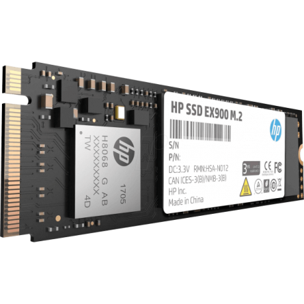 HP EX900 M.2 250GB PCIe 3.0 x4 NVMe 3D TLC NAND Solid State Drive (SSD) 500GB