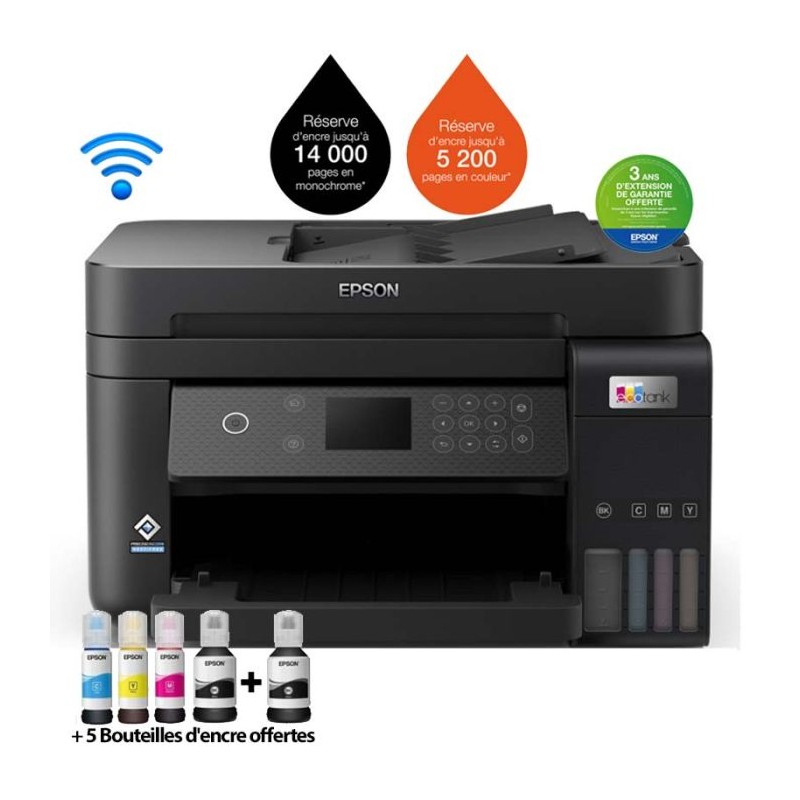 IMPRIMANTE  EPSON À RÉSERVOIR INTÉGRÉ L6270 3EN1 COULEUR - NOIR (C11CJ61404)