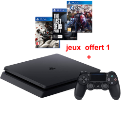 PLAYSTATION PS4 SLIM 500G NOIR SONY + 1 JEUX offert