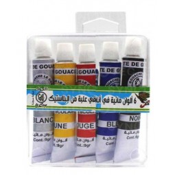 GOUACHE B.CART DE 5 TUBE METAL COQ