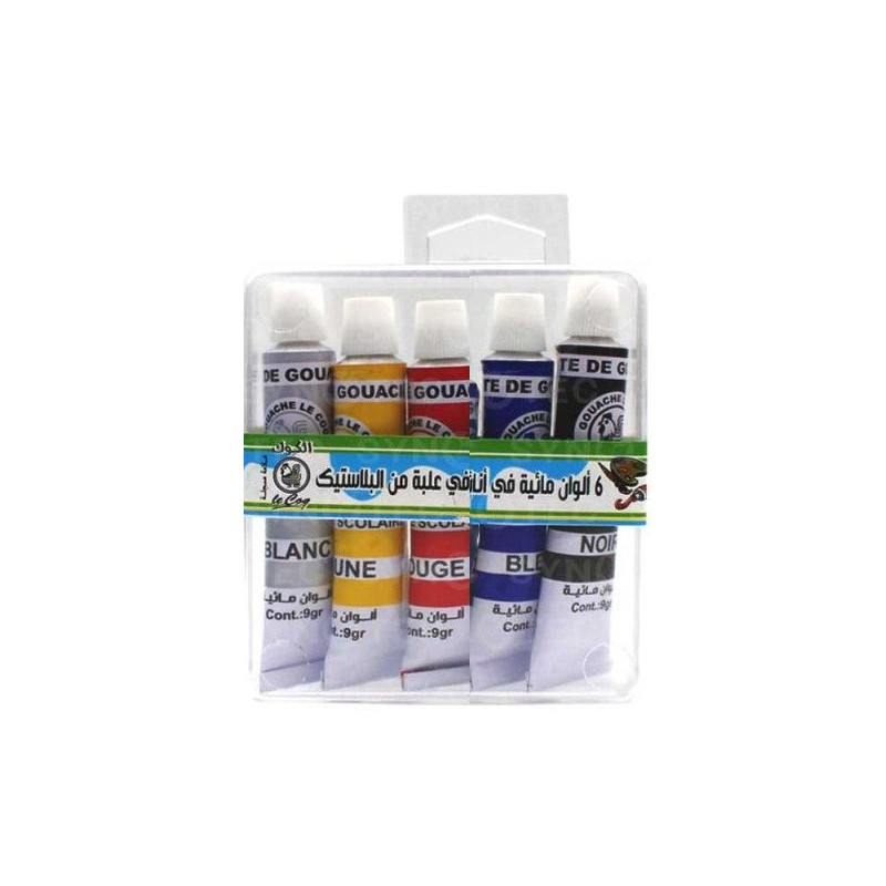 GOUACHE B.CART DE 5 TUBE METAL COQ