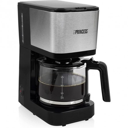 CAFETIERE COMPACTE PRINCESS 8TASSES 600W 0.75L NOIR/INOX-246030