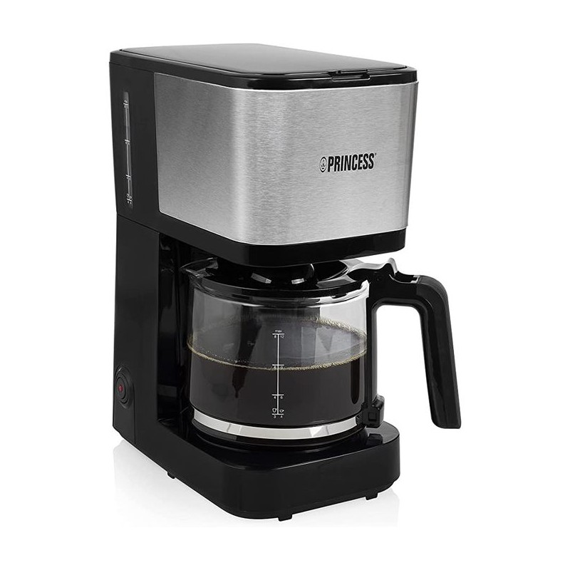 CAFETIERE COMPACTE PRINCESS 8TASSES 600W 0.75L NOIR/INOX-246030