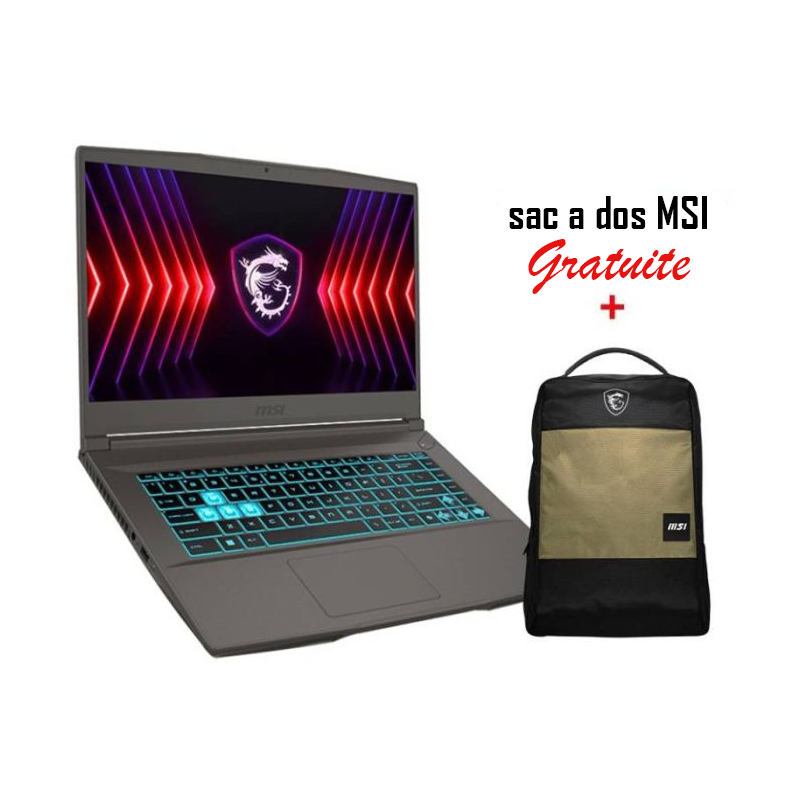 PC PORTABLE GAMER MSI THIN 15 B13UCX I7 13GEN  8G/512SSD 9S7-16R831-2606