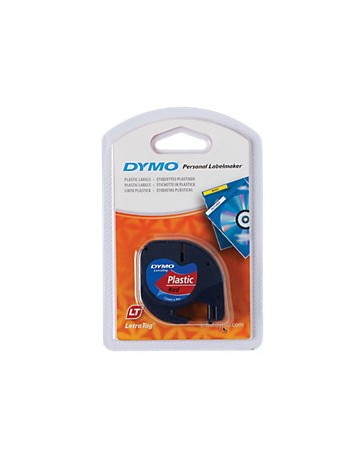 Ruban d'étiquettes DYMO Plastique 91203 Noir sur Rouge 12 mm x 4 m