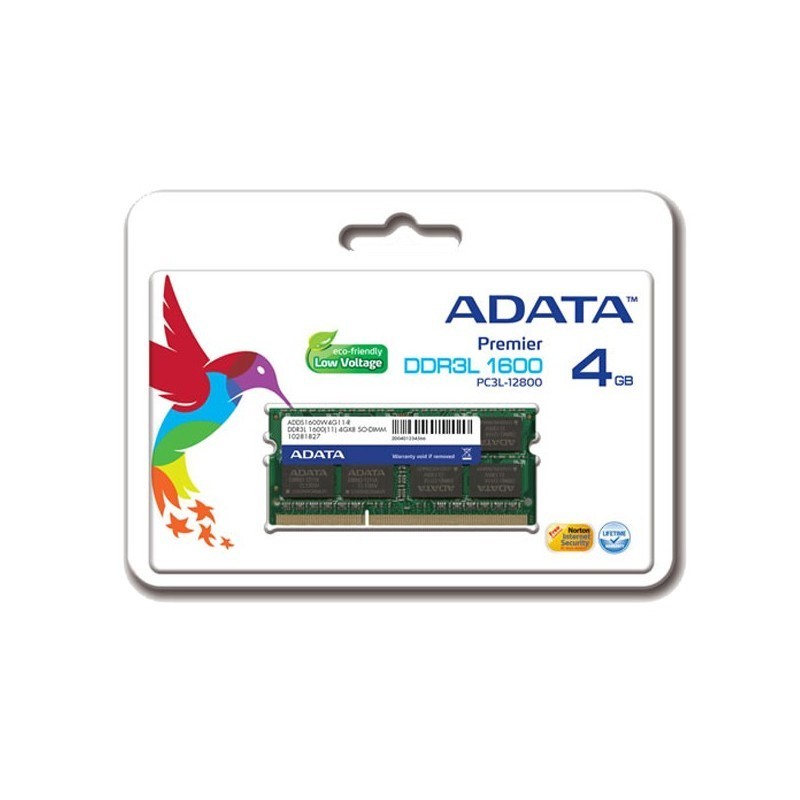 Barrette Mémoire ADATA 4Go DDR3 pour Pc Portable-Low Voltage