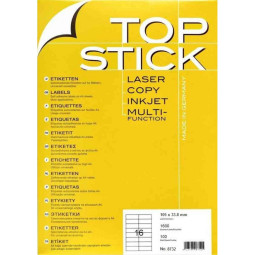 ETIQUETTE TOP STICK LABELS A4 REF.8732  ( A4/16) 105X33.8