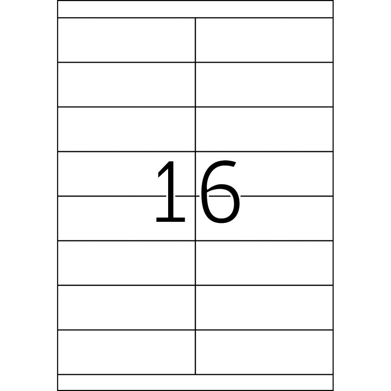 ETIQUETTE TOP STICK LABELS A4 REF.8732  ( A4/16) 105X33.8