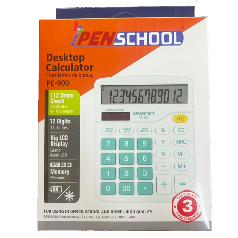 CALCULATRICE DE BUREAU PE-900  PENSCHOOL