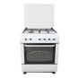 CUISINIERE GAZ 4 FEUX PROCOOK TG6640BL 60CM BLANC