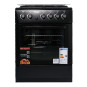 CUISINIERE GAZ 4 FEUX PROCOOK TG6640N 60CM NOIR