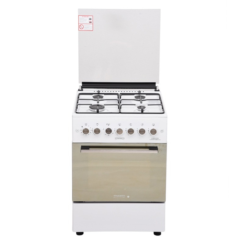 CUISINIÈRE À GAZ ARTHUR MARTIN AMG60IX 60CM 4 FEUX - BLANC