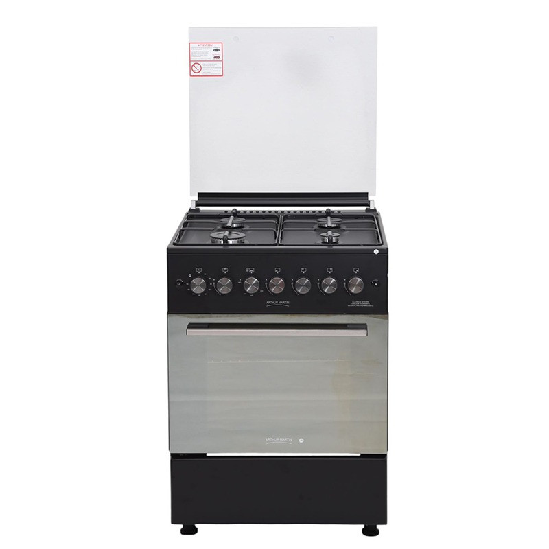 CUISINIÈRE À GAZ ARTHUR MARTIN AMG60IX 60CM 4 FEUX - NOIR