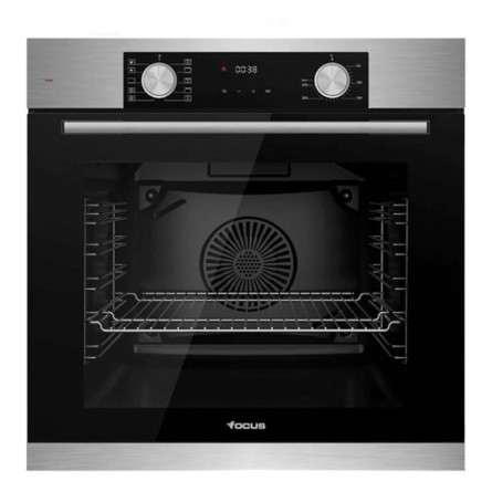 FOUR ELECTRIQUE ENCAST FOCUS  F.721X VENTILE 65L 12PROG INOX