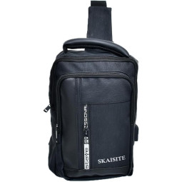 SAC A DOS MONOBRETELLE ANTIVOL BANDOUILIERE SKAISITE NOIR +USB