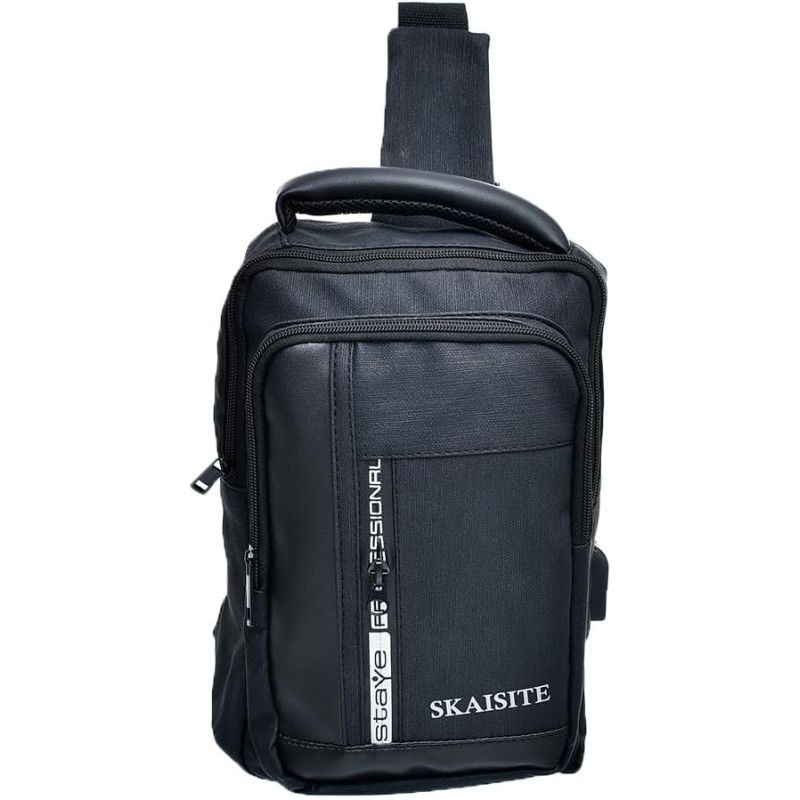 SAC A DOS MONOBRETELLE ANTIVOL BANDOUILIERE SKAISITE NOIR +USB