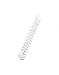 50 RELIURES SPIRALE PLASTIQUE 38MM BLANC
