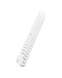 50 RELIURES SPIRALE PLASTIQUE 38MM BLANC