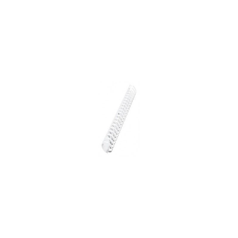 50 RELIURES SPIRALE PLASTIQUE 38MM BLANC