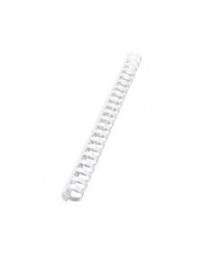 50 RELIURES SPIRALE PLASTIQUE 25MM Blanc