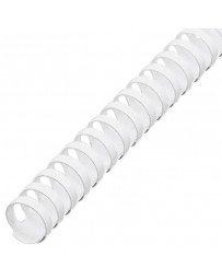 50 RELIURES SPIRALE PLASTIQUE 35mm BLANC