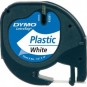 Ruban D'étiquettes DYMO Plastique 91201Blanc 12 Mm X 4 M