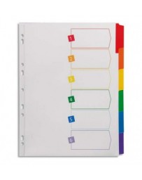 INTERCALAIRE DE SEPARATION DE 6 INDEX A4