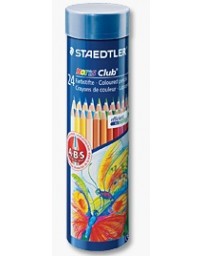 CRAYON DE COULEUR EN BOITE CYLINDRIQUE METAL 144-NMD24