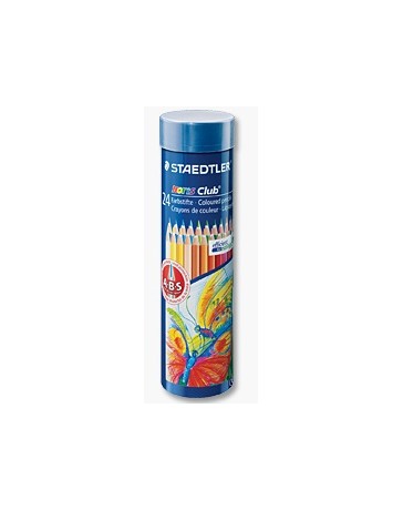 CRAYON DE COULEUR EN BOITE CYLINDRIQUE METAL 144-NMD24